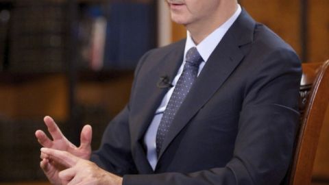 El presidente de Siria, Bachar al Assad, entrevistado en Damasco, dice que el ha respetado todos los tratados que ha firmado.