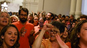 Protestas en el capitolio de Texas en Austin contra las disposiciones relativas al aborto.