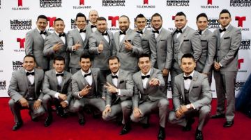 Los integrantes de la Banda El Recodo en los recientes premios Billboard de la Música Mexicana.
