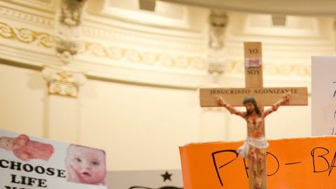 Protestas en el Capitolio de Texas en julio contra las disposiciones relativas al aborto.