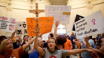 Protestas en el Capitolio de Texas en julio contra las disposiciones relativas al aborto.