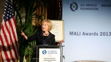 Hillary Clinton fue homenajeada por la Fundación México-Estados Unidos en USC en Los Ángeles.