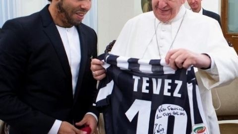 El jugador argentino dio las gracias al máximo jerarca católico por haberlo recibido.