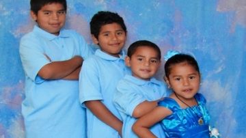 En la foto aparecen los hijos de Luis Miranda y Viviana Rodríguez: Irving de 12 años, Edén de 9,  José de 6 y Stephanie de 5.