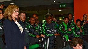 Los nativos dieron un cálido recibimiento a la selección mexicana en el aeropuerto de Wellington
