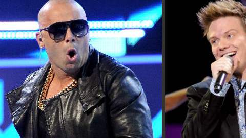 Wisin (izqda) y Michel Teló (drecha) colaborarán juntos en este remix de "Que viva la vida".