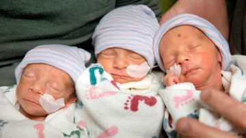 Las trillizas Abby, Laurel y Brindabella nacieron el 22 de noviembre en Sacramento.