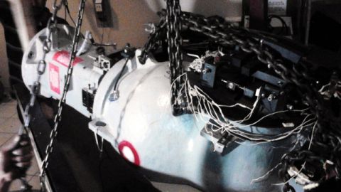 Esta es la pieza radioactiva robada este lunes en una carretera y que apareció en una zona despoblada de México.