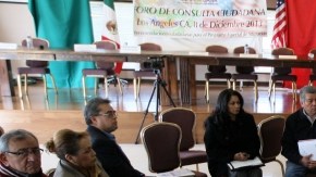 La Red Mexicana de líderes y organizaciones migrantes en un foro de consulta ciudadana.