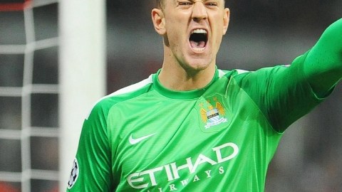Joe Hart, arquero del Manchester City.
