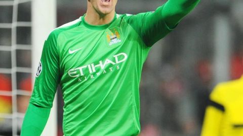Joe Hart, arquero del Manchester City.