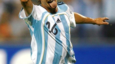 Pablo  'Payasito'   Aimar, medio ofensivo de gran talento,  jugó para la selección de Argentina  en los Mundiales de 2002 y 2006.