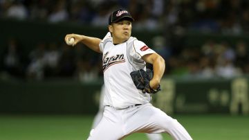 Tanaka, vistiendo la franela de Japón en el pasado Clásico Mundial de Béisbol,