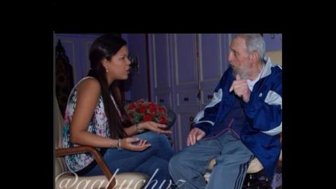 María Gabriela publicó la fotografía de su reunión con el líder cubano.