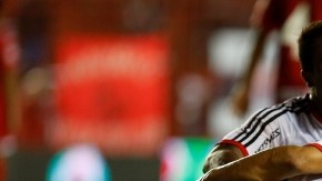 Los jugadores de River Plate celebra uno de los goles ante Quilmes.