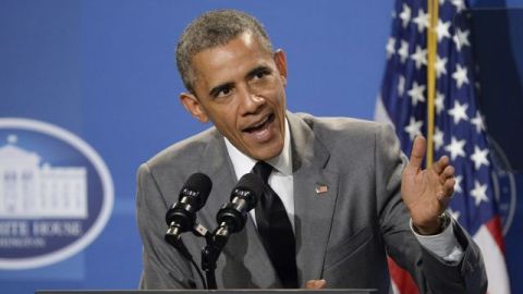 El presidente Barack Obama en la 'cumbre' de ayer.