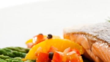 Salmón a la naranja y miel