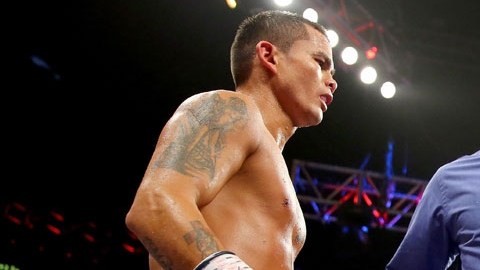 Marcos "Chino" Maidana y Floyd Mayweather durante la segunda pelea que sostuvieron.