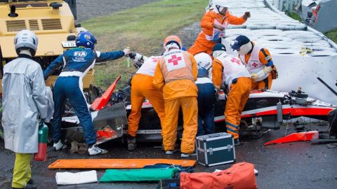 El momento del rescate de Bianchi.