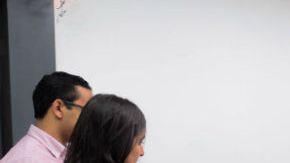 El movimiento Camina RD se presentó al edificio que alberga el Conep.