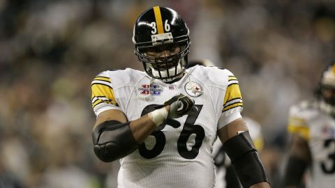 Jerome Bettis durante el Super Bowl XL, en el que Pittsburgh derrotó a Seattle.