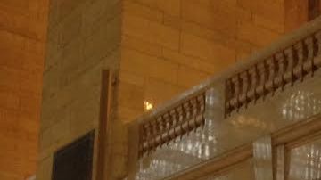 Anuncios en Grand Central con los cambios en el servicio.