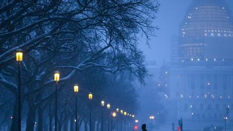 El desplome de las temperaturas en la capital del país.