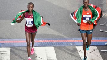 Ogla Kimaiyo y Daniel Limo, corredores de Kenya, triunfaron el domingo en el 30 Maratón de Los Ángeles.