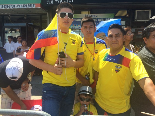 Ángel Llangare viajó desde Brooklyn para celebrar junto a sus amigos y familiares.