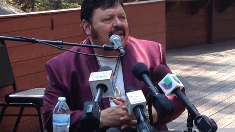 Ramón Ayala ayer, durante su conferencia de prensa en Los Ángeles.