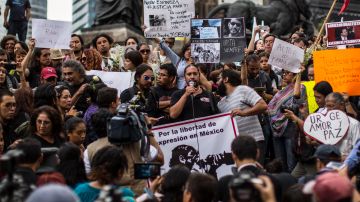Periodistas protestan en México.