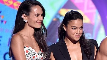 De izq. a der., los actores Jordana Brewster, Michelle Rodriguez y Vin Diesel.