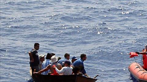 Un grupo de balseros cubanos en su intento por llegar a EEUU. EFE