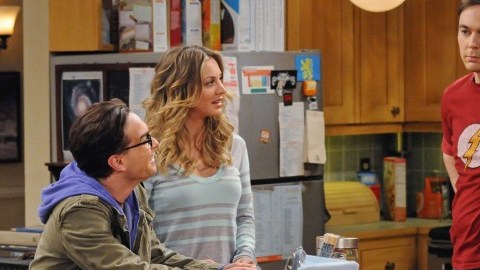 De izq. a der., Johnny Galecki, Kaley Cuoco y Jim Parsons.