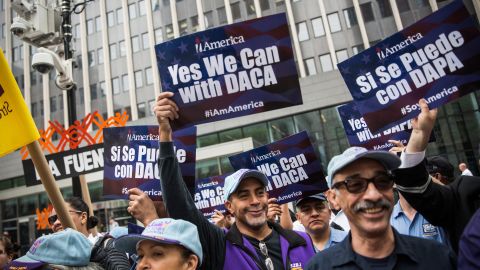 Grupos proinmigrantes en una manifestación a favor de los programas de acción ejecutiva. Foto: Getty