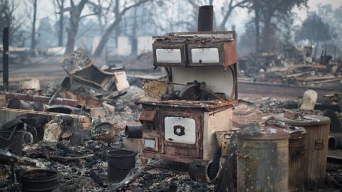 Un hogar de Middletown, California, quedó completamente destruido.