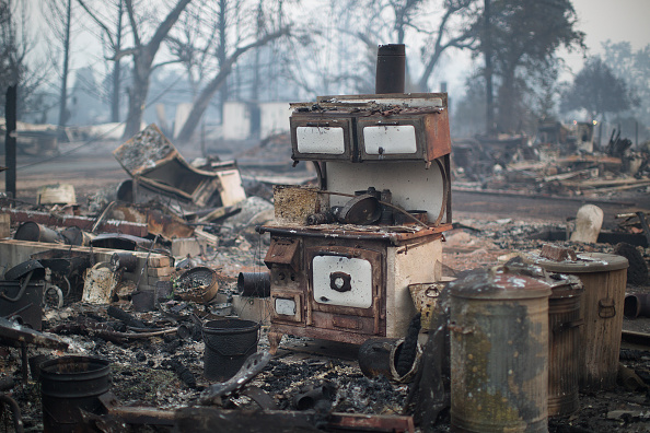 Un hogar de Middletown, California, quedó completamente destruido.