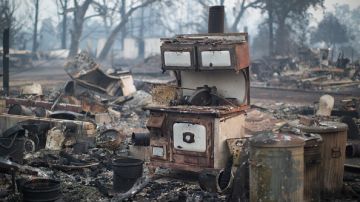 Un hogar de Middletown, California, quedó completamente destruido.