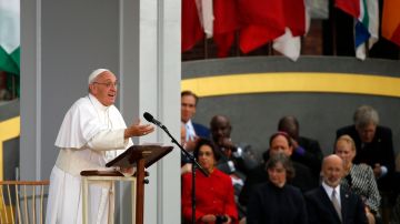 Pope Francis Visits Independence Hall In Philadelphia