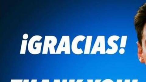 La foto que Messi usó en su mensaje de agradecimiento.