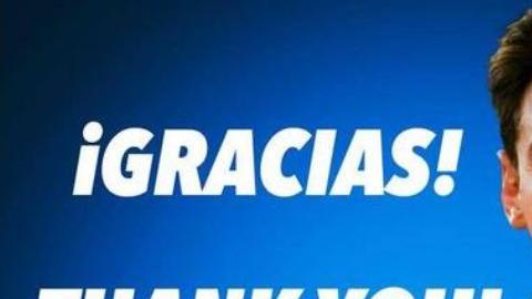 La foto que Messi usó en su mensaje de agradecimiento.
