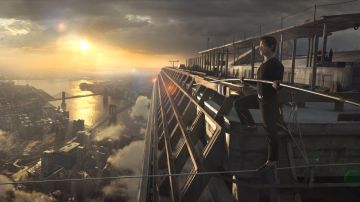 Joseph Gordon-Levitt da vida a Phillippe Petit en 'The Walk', que mañana se estrena en IMAX 3D.