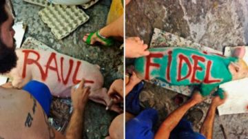 El artista fue detenido por pintar los nombres “Raúl” y “Fidel” sobre los lomos de dos cerdos como parte de su performance.
