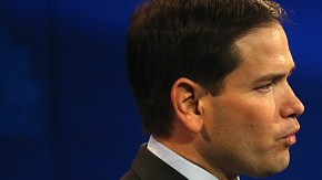 Marco Rubio durante el debate presidencial republicano en Boulder, Colorado.