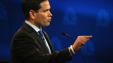 Marco Rubio durante el debate presidencial republicano en Boulder, Colorado.