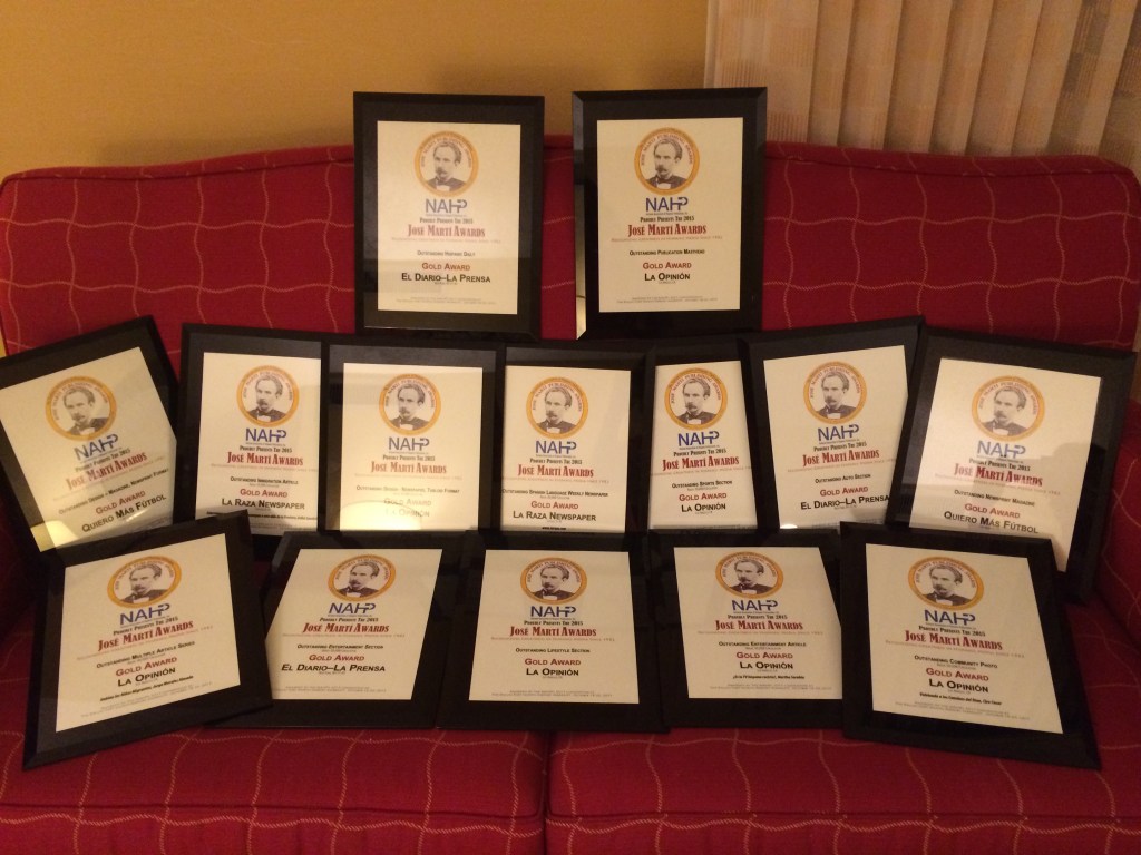 Las publicaciones de ImpreMedia fueron reconocidas con 14 medallas de oro.