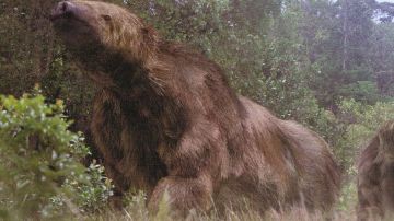 Imagen del mapinguari aparecida en el programa Walking with Beasts de la BBC.