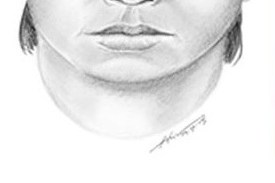 Retrato hablado del sospechoso que es buscado en conexion con la violacion de una mujer en Northridge.