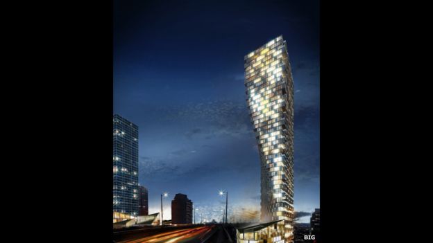 Este edificio ganó el premio al Proyecto del Futuro, entregado a los construcciones que todavía están por terminarse. El proyecto, llamado Vancouver House, está a cargo del BIG Bjarke Ingells Group y estará listo en 2018. La torre medirá más de 1.500 metros de altura.