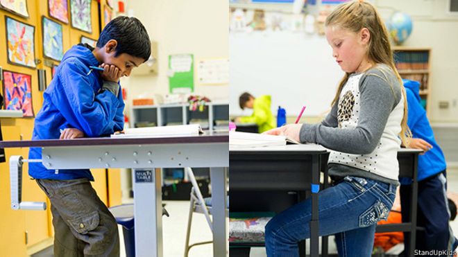 La Escuela Elemental de Vallecito se ha convertido en la primera de EE.UU. en contar en todas sus aulas con escritorios elevados.